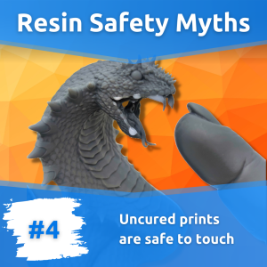 Are uncured resin prints safe to touch?